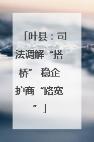 叶县：司法调解“搭桥” 稳企护商“路宽”
