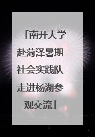 南开大学赴菏泽暑期社会实践队走进杨湖参观交流