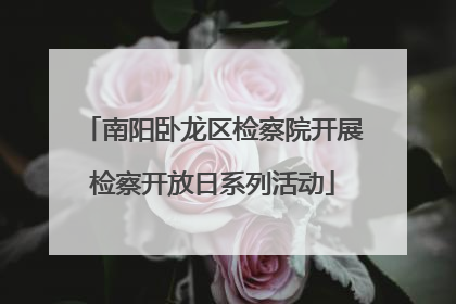 南阳卧龙区检察院开展检察开放日系列活动
