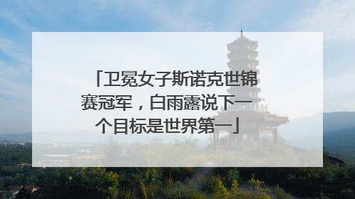 卫冕女子斯诺克世锦赛冠军，白雨露说下一个目标是世界第一