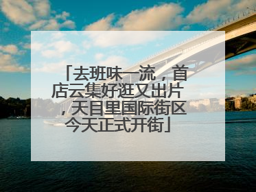 去班味一流，首店云集好逛又出片，天目里国际街区今天正式开街
