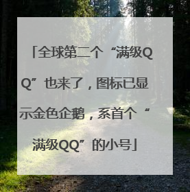 全球第二个“满级QQ”也来了，图标已显示金色企鹅，系首个“满级QQ”的小号