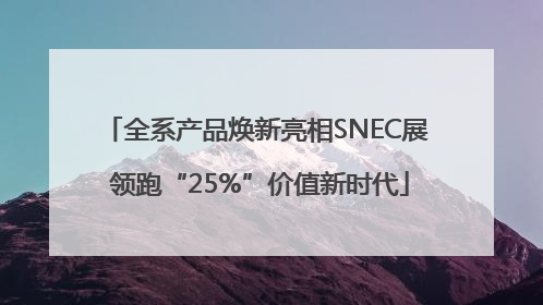 全系产品焕新亮相SNEC展 领跑“25%”价值新时代