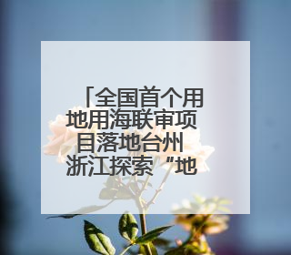 全国首个用地用海联审项目落地台州 浙江探索“地林草海”审批一次办