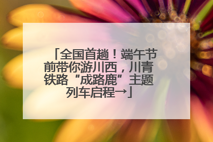 全国首趟！端午节前带你游川西，川青铁路“成路鹿”主题列车启程→