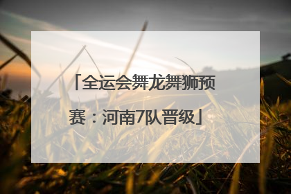 全运会舞龙舞狮预赛：河南7队晋级