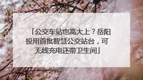 公交车站也高大上？岳阳投用首批智慧公交站台，可无线充电还带卫生间