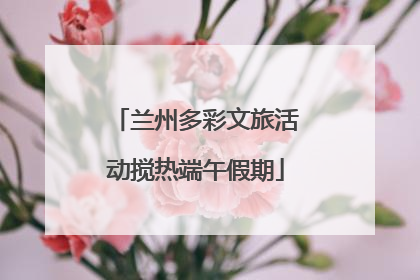 兰州多彩文旅活动搅热端午假期
