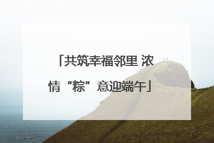 共筑幸福邻里 浓情“粽”意迎端午