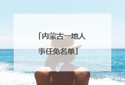 内蒙古一地人事任免名单