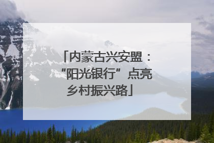 内蒙古兴安盟：“阳光银行”点亮乡村振兴路