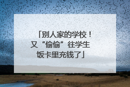别人家的学校！又“偷偷”往学生饭卡里充钱了