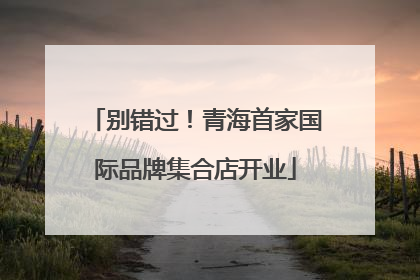 别错过！青海首家国际品牌集合店开业