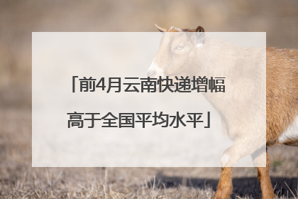 前4月云南快递增幅高于全国平均水平