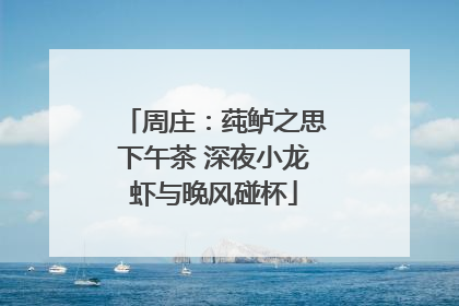 周庄：莼鲈之思下午茶 深夜小龙虾与晚风碰杯