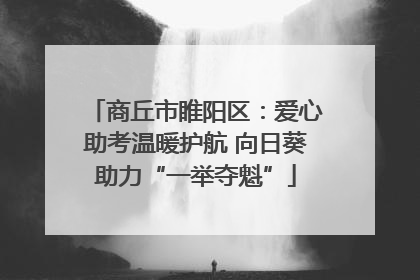 商丘市睢阳区：爱心助考温暖护航 向日葵助力“一举夺魁”