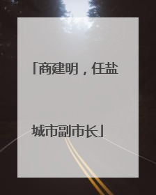 商建明，任盐城市副市长