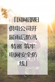 国网邵阳供电公司开展雨后防汛特巡 筑牢电网安全防线