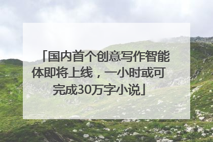 国内首个创意写作智能体即将上线，一小时或可完成30万字小说