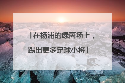 在杨浦的绿茵场上，踢出更多足球小将