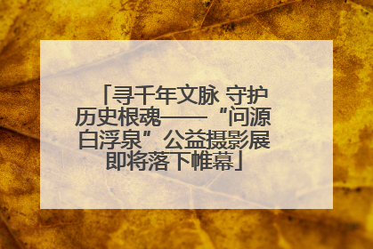 寻千年文脉 守护历史根魂——“问源白浮泉”公益摄影展即将落下帷幕