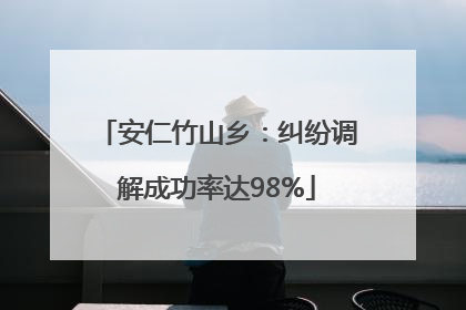 安仁竹山乡：纠纷调解成功率达98%