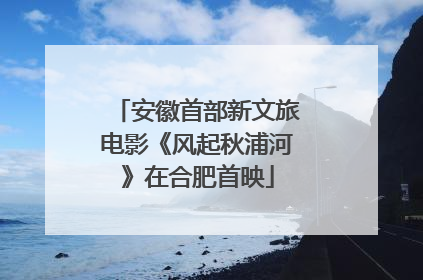 安徽首部新文旅电影《风起秋浦河》在合肥首映