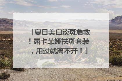 夏日美白淡斑急救！露卡菲娅祛斑套装，用过就离不开！
