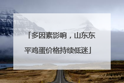 多因素影响，山东东平鸡蛋价格持续低迷