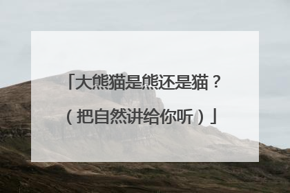 大熊猫是熊还是猫？（把自然讲给你听）