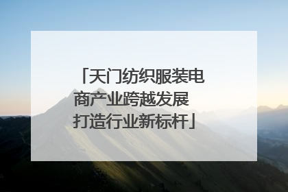 天门纺织服装电商产业跨越发展 打造行业新标杆