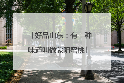 好品山东：有一种味道叫做蒙阴蜜桃