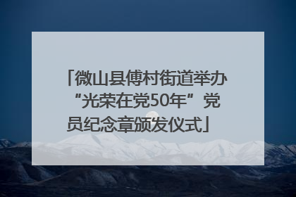 微山县傅村街道举办“光荣在党50年”党员纪念章颁发仪式