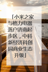小米之家与格力电器落户济南起步区，中科新经济科创园商业生态升级