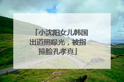 小沈阳女儿韩国出道照曝光，被指撞脸孔孝真