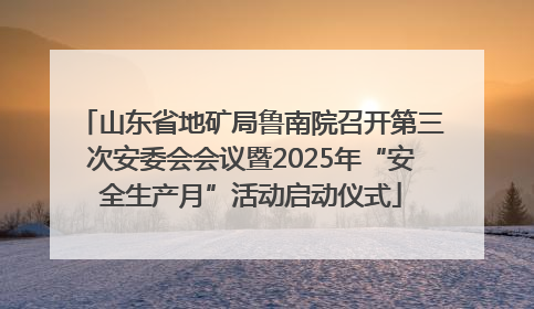 山东省地矿局鲁南院召开第三次安委会会议暨2025年“安全生产月”活动启动仪式