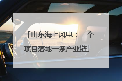 山东海上风电：一个项目落地一条产业链