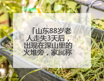 山东88岁老人走失3天后，出现在深山里的火堆旁，家属称老人已无大碍