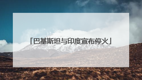 巴基斯坦与印度宣布停火