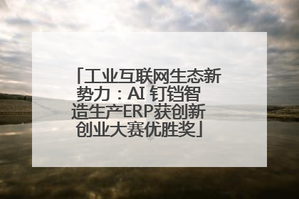 工业互联网生态新势力：AI 钉铛智造生产ERP获创新创业大赛优胜奖