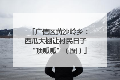 广信区黄沙岭乡：西瓜大棚让村民日子“顶呱呱”（图）