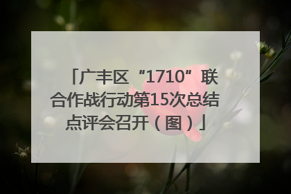 广丰区“1710”联合作战行动第15次总结点评会召开（图）