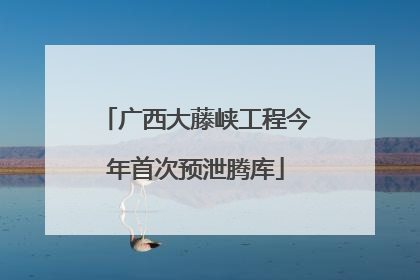 广西大藤峡工程今年首次预泄腾库