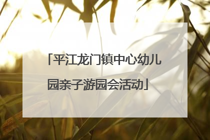 平江龙门镇中心幼儿园亲子游园会活动