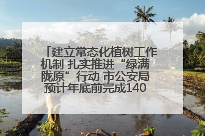 建立常态化植树工作机制 扎实推进“绿满陇原”行动 市公安局预计年底前完成1402亩绿化任务