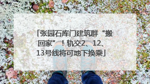 张园石库门建筑群“搬回家”！轨交2、12、13号线将可地下换乘