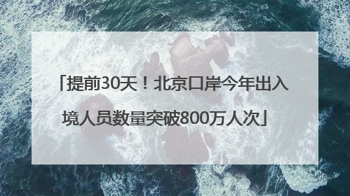 提前30天！北京口岸今年出入境人员数量突破800万人次