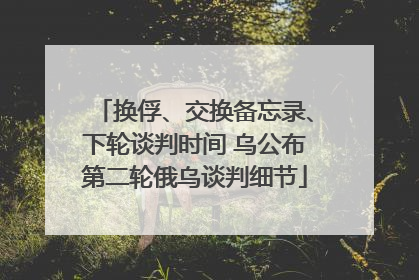 换俘、交换备忘录、下轮谈判时间 乌公布第二轮俄乌谈判细节