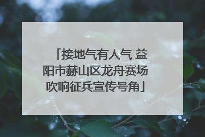 接地气有人气 益阳市赫山区龙舟赛场吹响征兵宣传号角