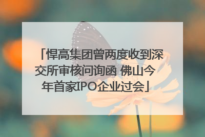 悍高集团曾两度收到深交所审核问询函 佛山今年首家IPO企业过会